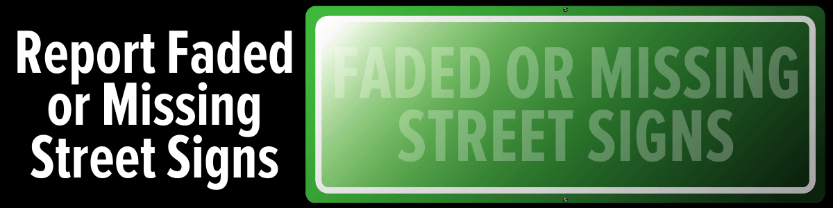 Faded Street Sign Button
